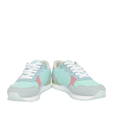 Ladies 141024 Laced Trainer In Aqua
