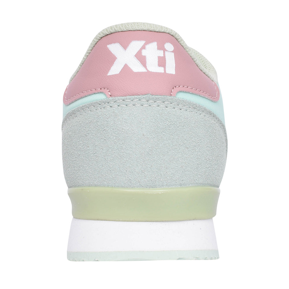 Ladies 141024 Laced Trainer In Aqua