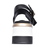 Ladies 141410 Wedged Sandal In Black