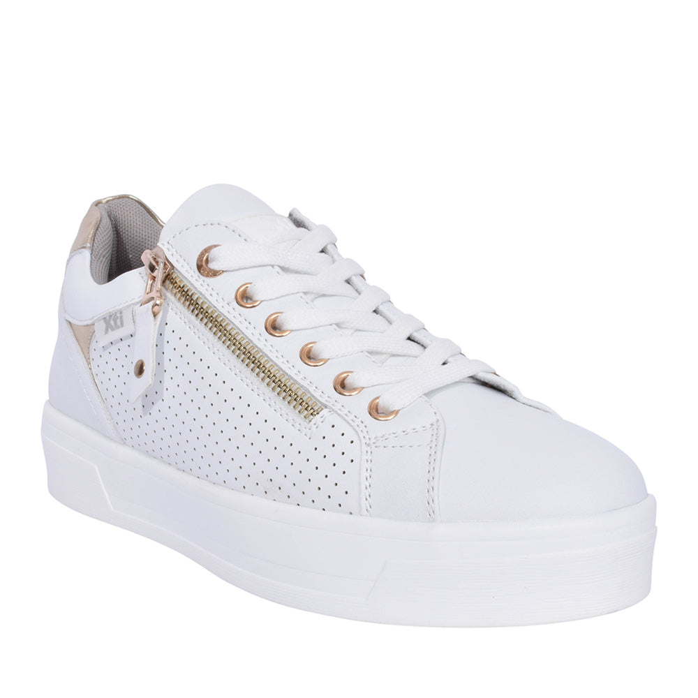 Ladies 44309 Laced Trainer In White