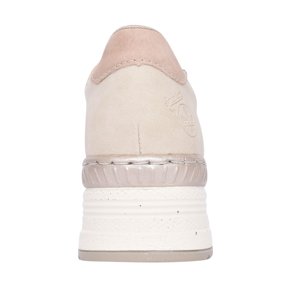 Ladies N4307 Laced Trainer In Beige