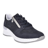 Ladies N4338 Laced Wedge Trainer In Navy