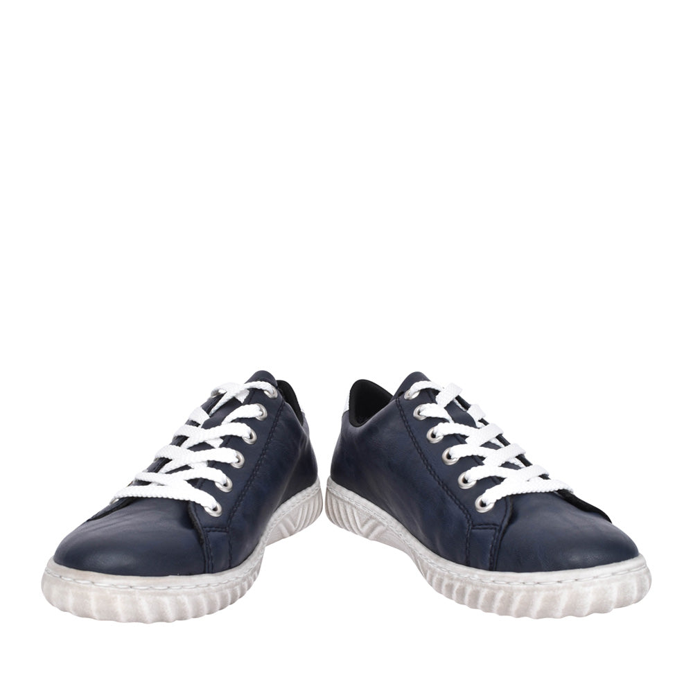 Ladies N0910 Laced Trainer In Navy