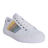 Ladies L8802 Laced Trainer In White