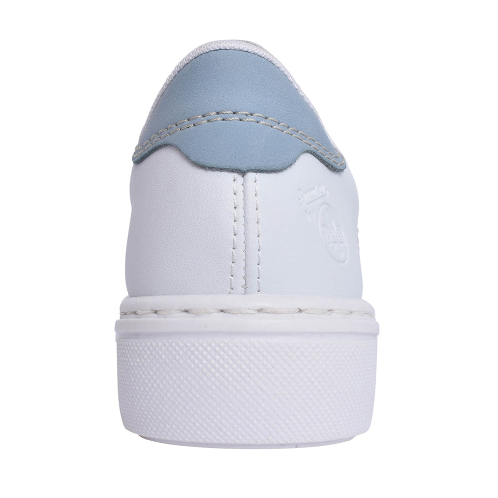 Ladies L8802 Laced Trainer In White
