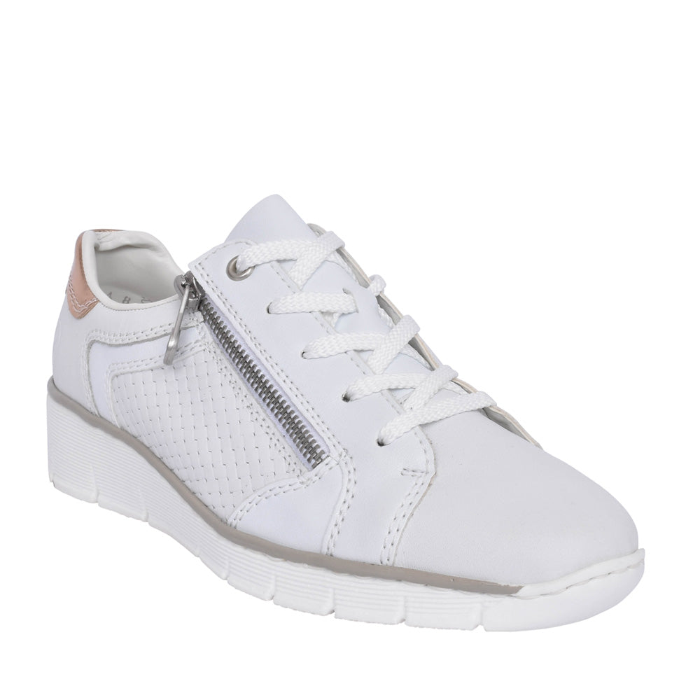Ladies 53703 Laced Trainer In White