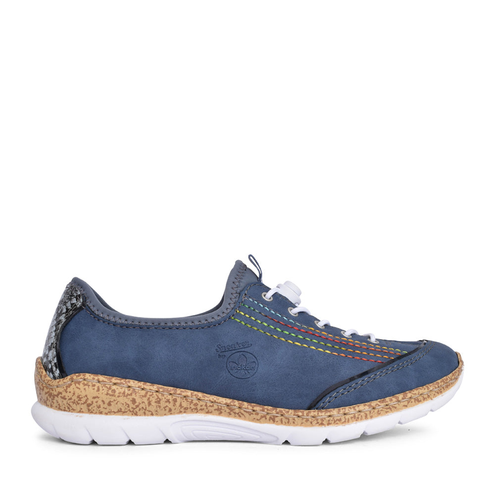 Ladies N42t0 Laced Trainer In Blue
