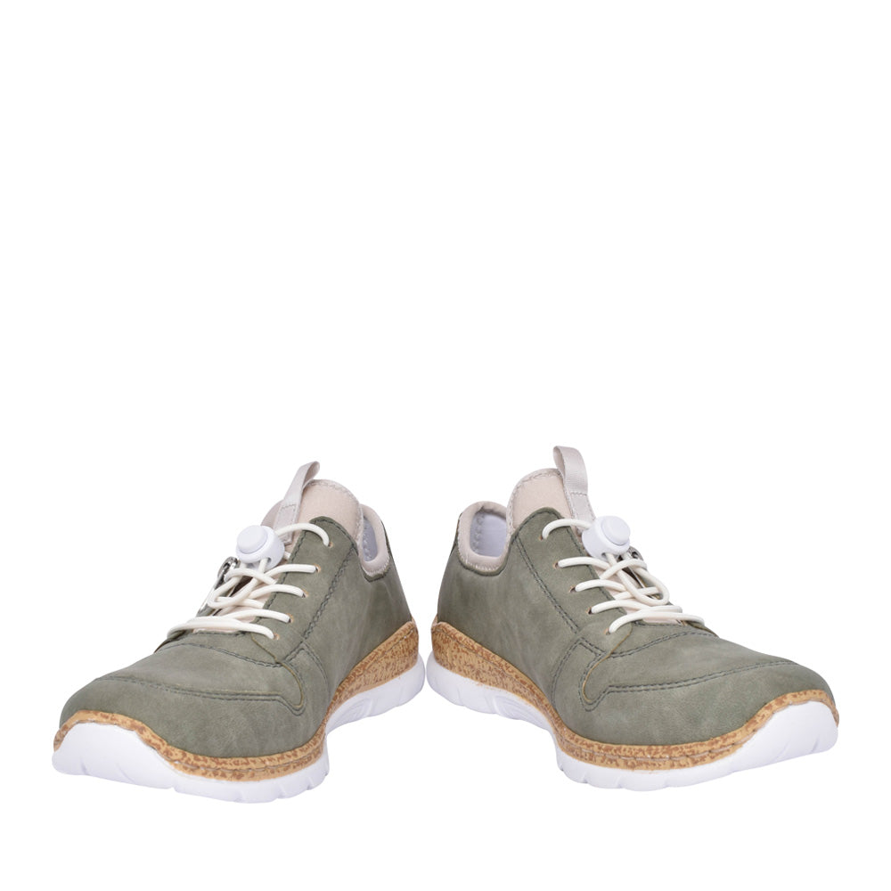 Ladies N42g0 Laced Trainer In Green