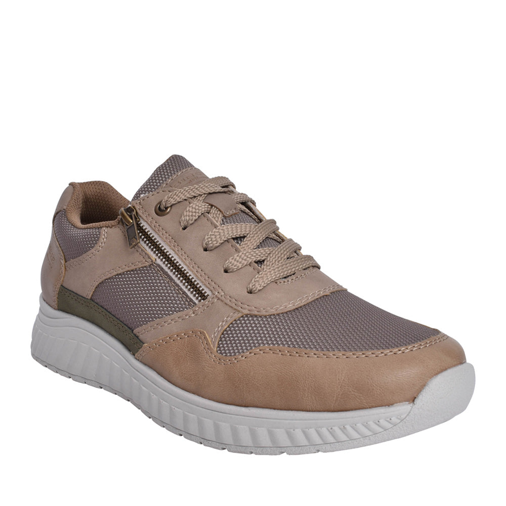 Mens B0600 Laced Trainer In Beige