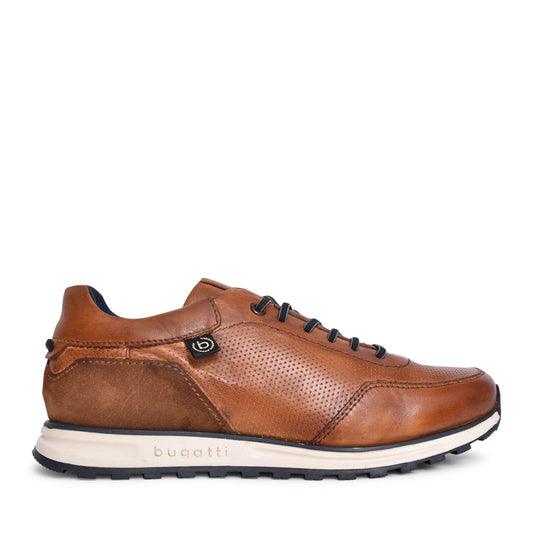 Mens A0212 Cirino Laced Trainer In Cognac