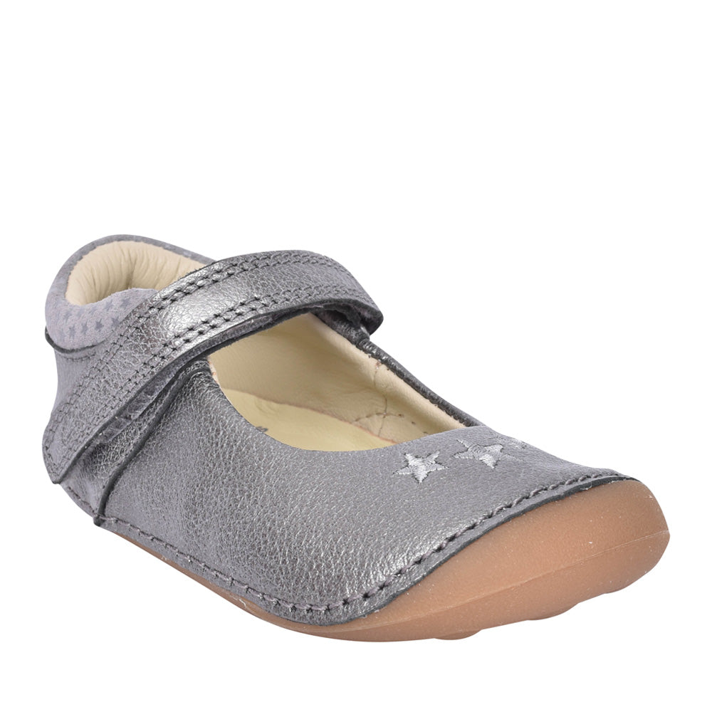 Girls Tiny Cosmo T Pewter Mary Jane Shoe In Kids F Fit