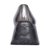 Ladies E-6733 Wedge Slip-on Shoe In Pewter