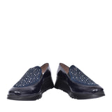 Ladies E-6733 Wedge Slip-on Shoe In Blue