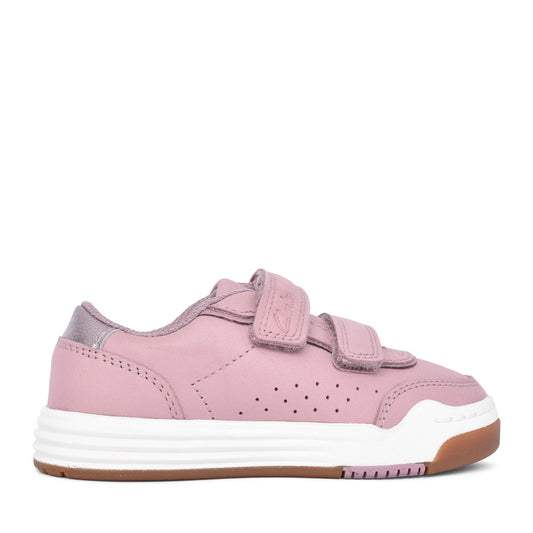 Girls Urban Solo K Dusty Pink Velcro Shoe In Kids E Fit