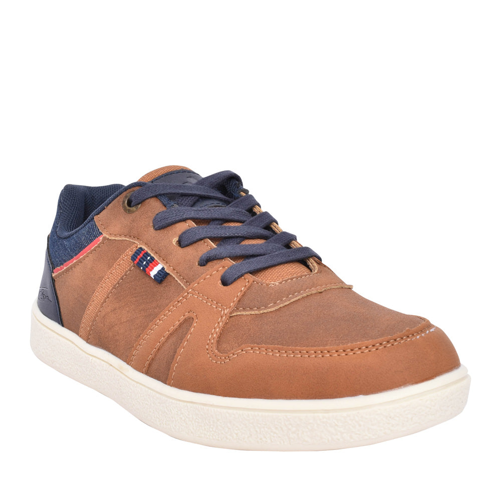 Boys St John Laced Shoe In Camel