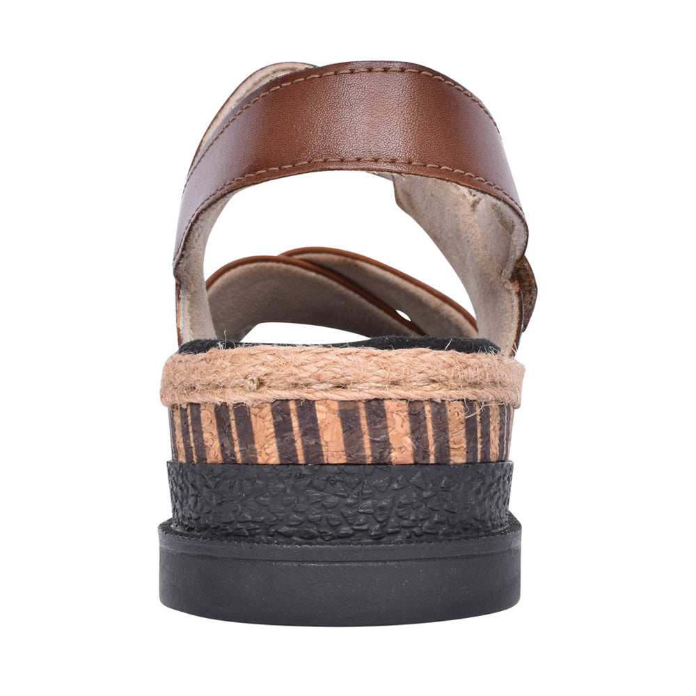 Ladies V7951 Low Heel Sandal In Brown