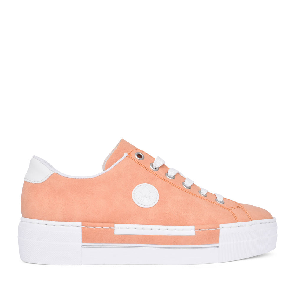 Ladies N49w1 Laced Trainer In Orange