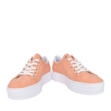 Ladies N49w1 Laced Trainer In Orange