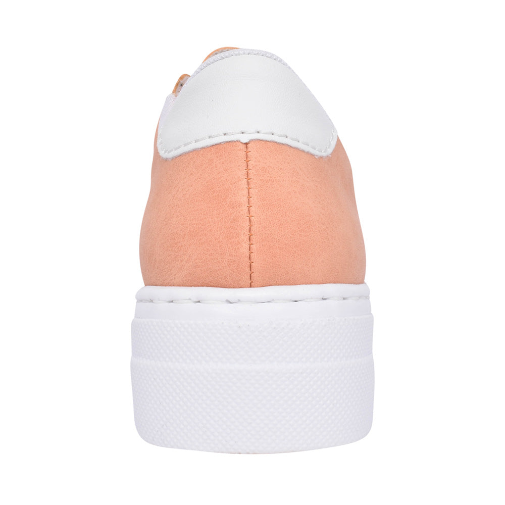 Ladies N49w1 Laced Trainer In Orange