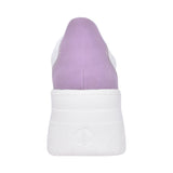 Ladies M7814 Laced Trainer In White Multi