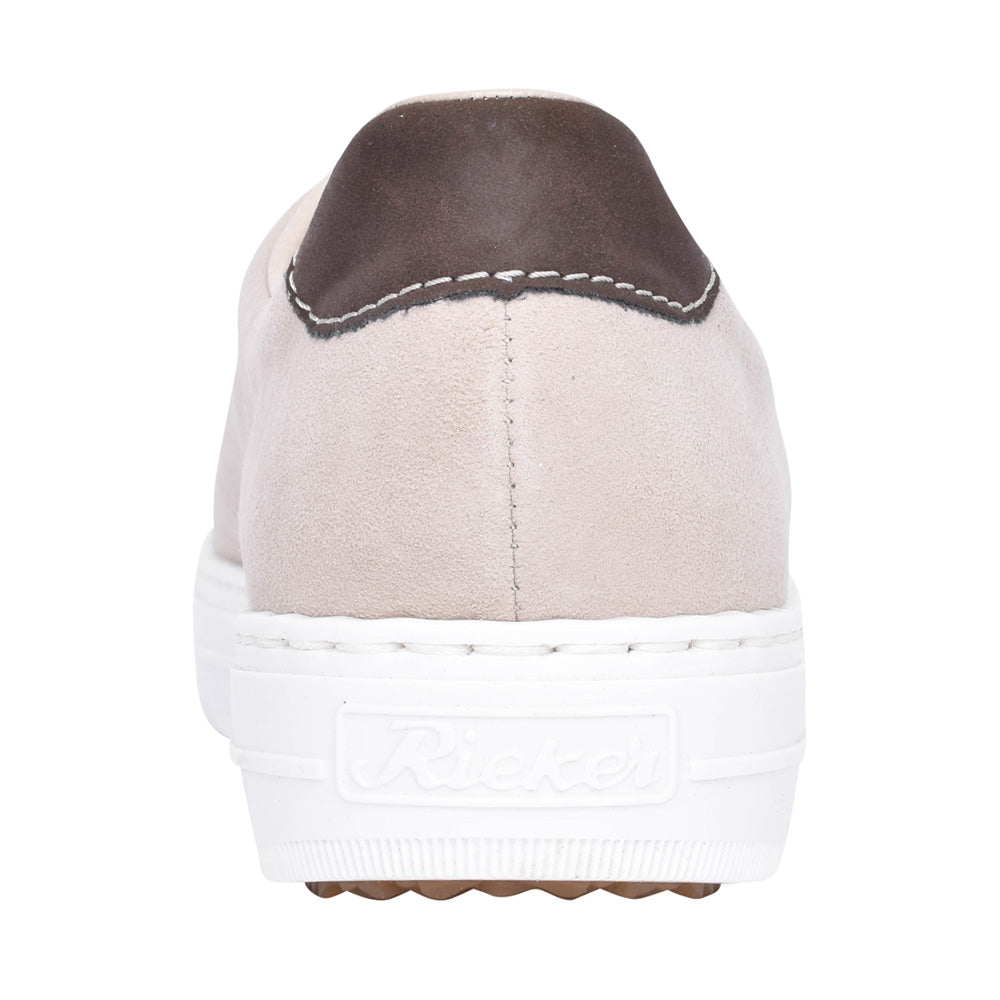 Ladies L59l1 Laced Trainer In Beige