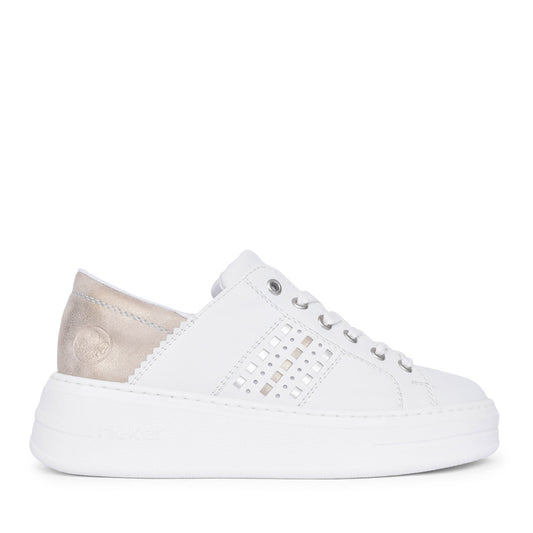 Ladies N5440 Laced Trainer In White