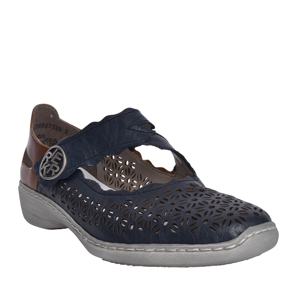 Ladies 413g4 Velcro Shoe In Navy