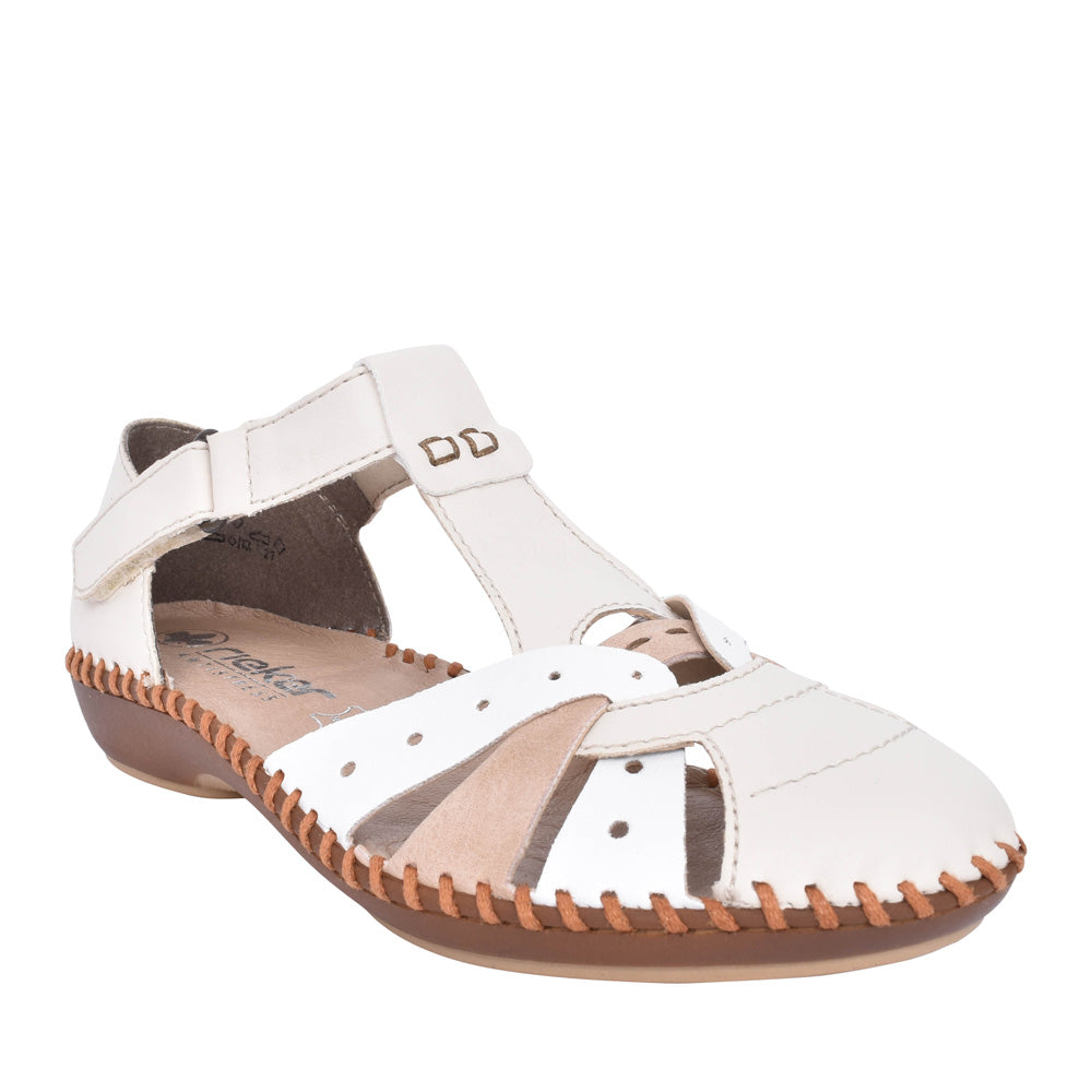 Ladies M1655 Cut Out Shoe In Beige