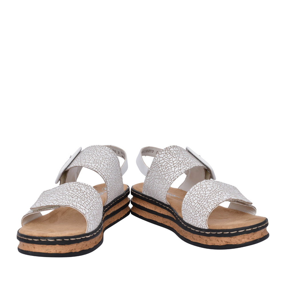 Ladies 62950 Velcro Sandal In White