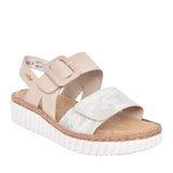 Ladies 69260 Velcro Sandal In Beige