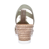 Ladies 619b2 Wedge Sandal In Green