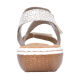 Ladies 659c7 Low Heel Sandal In White