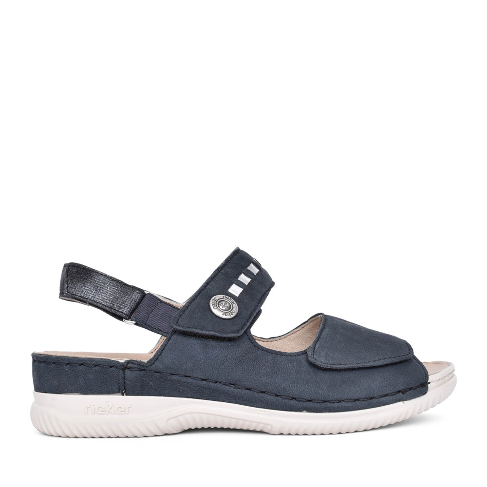 Ladies V7473 Velcro Sandal In Navy