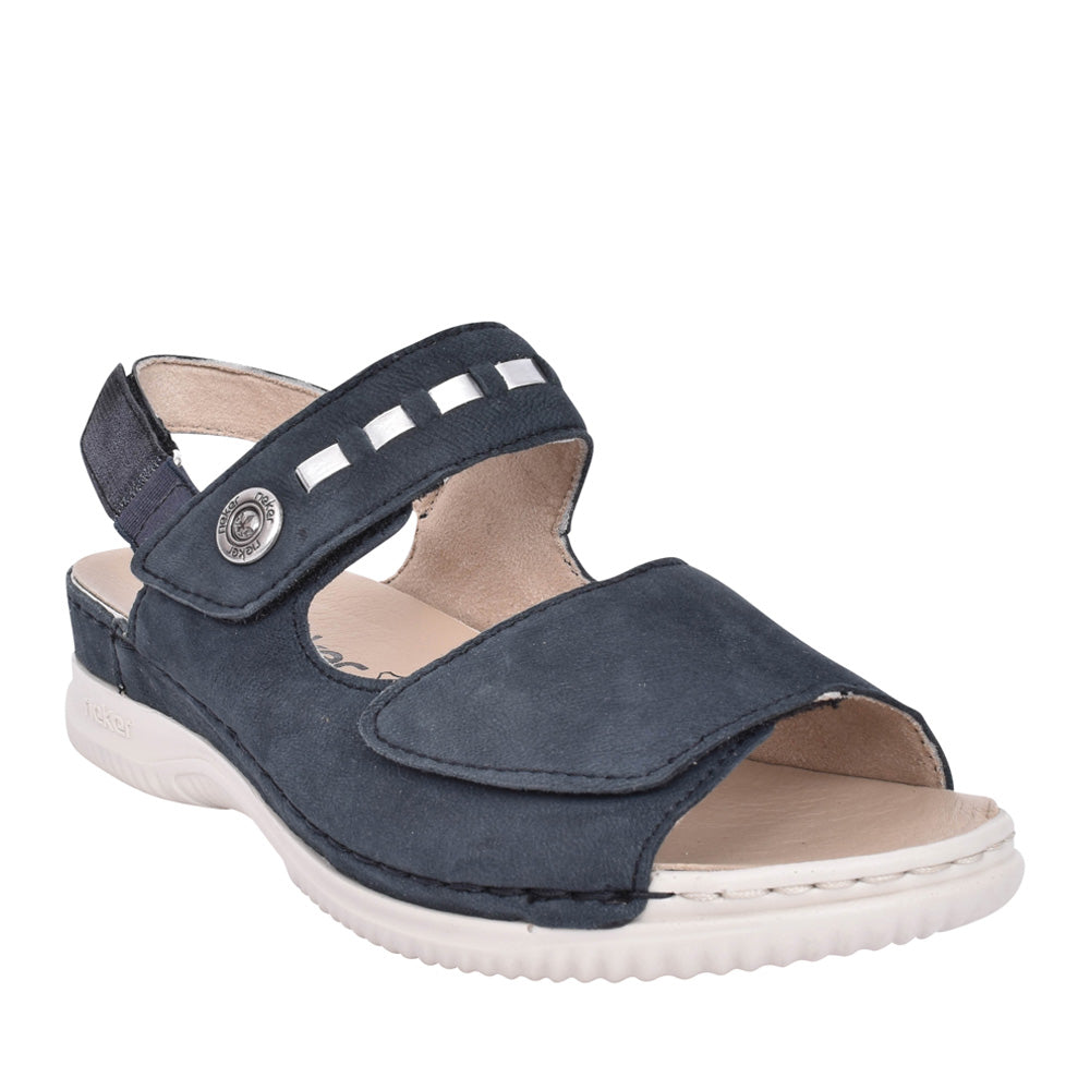 Ladies V7473 Velcro Sandal In Navy