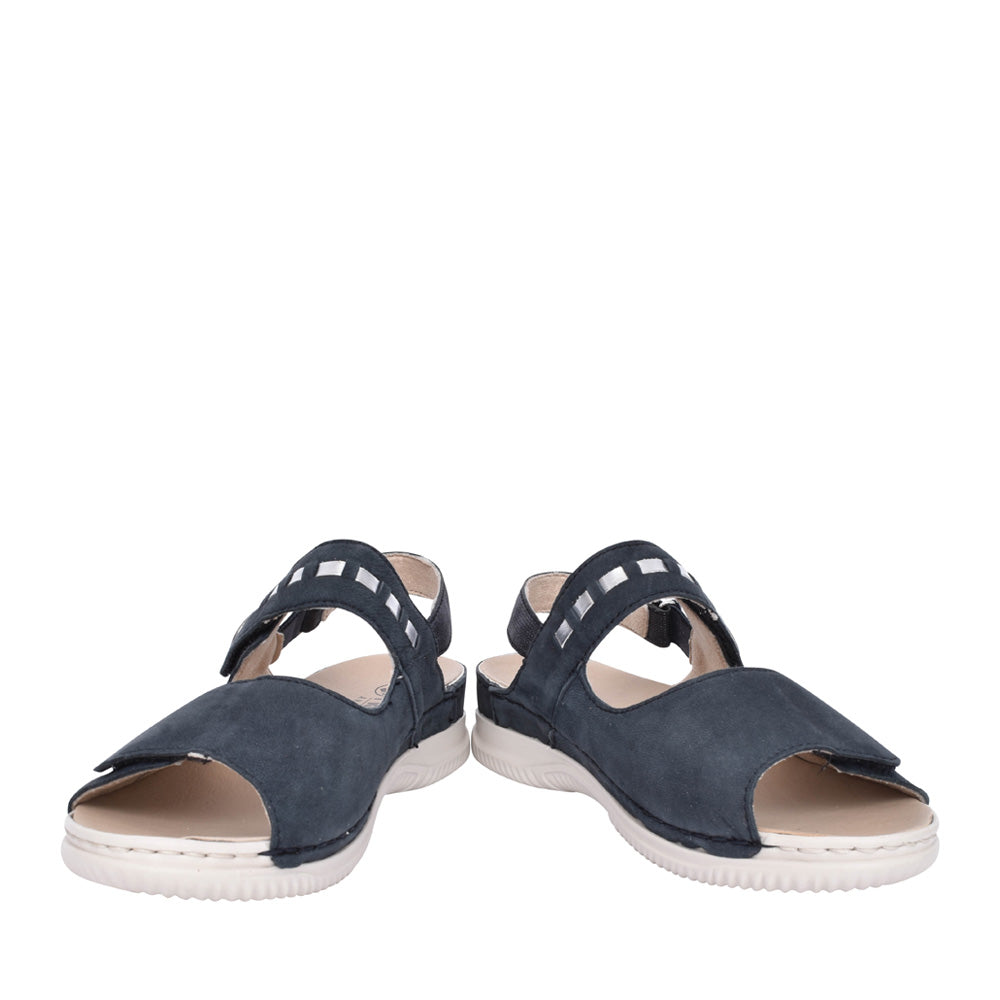 Ladies V7473 Velcro Sandal In Navy