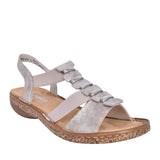 Ladies 62850 Elasticated Sandal In Metallic
