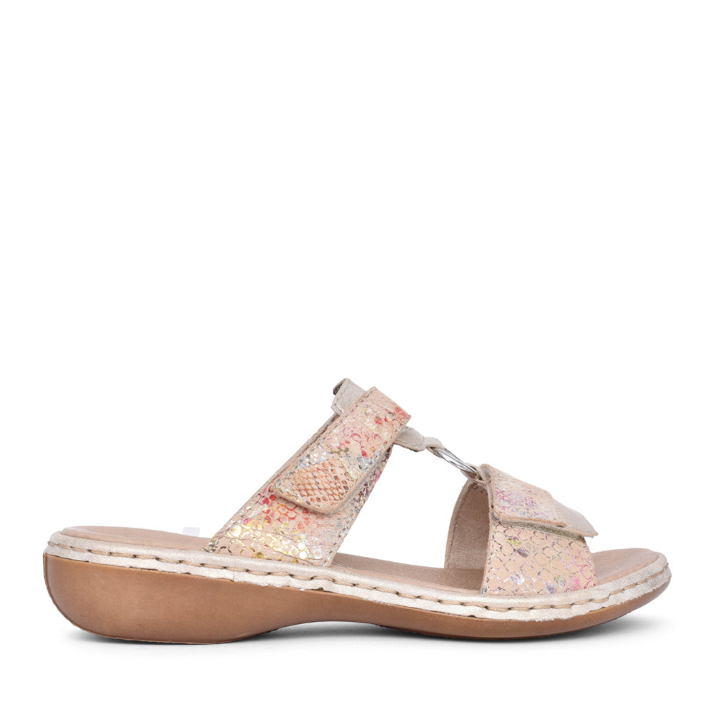 Ladies 659x6 Velcro Mule In Rose