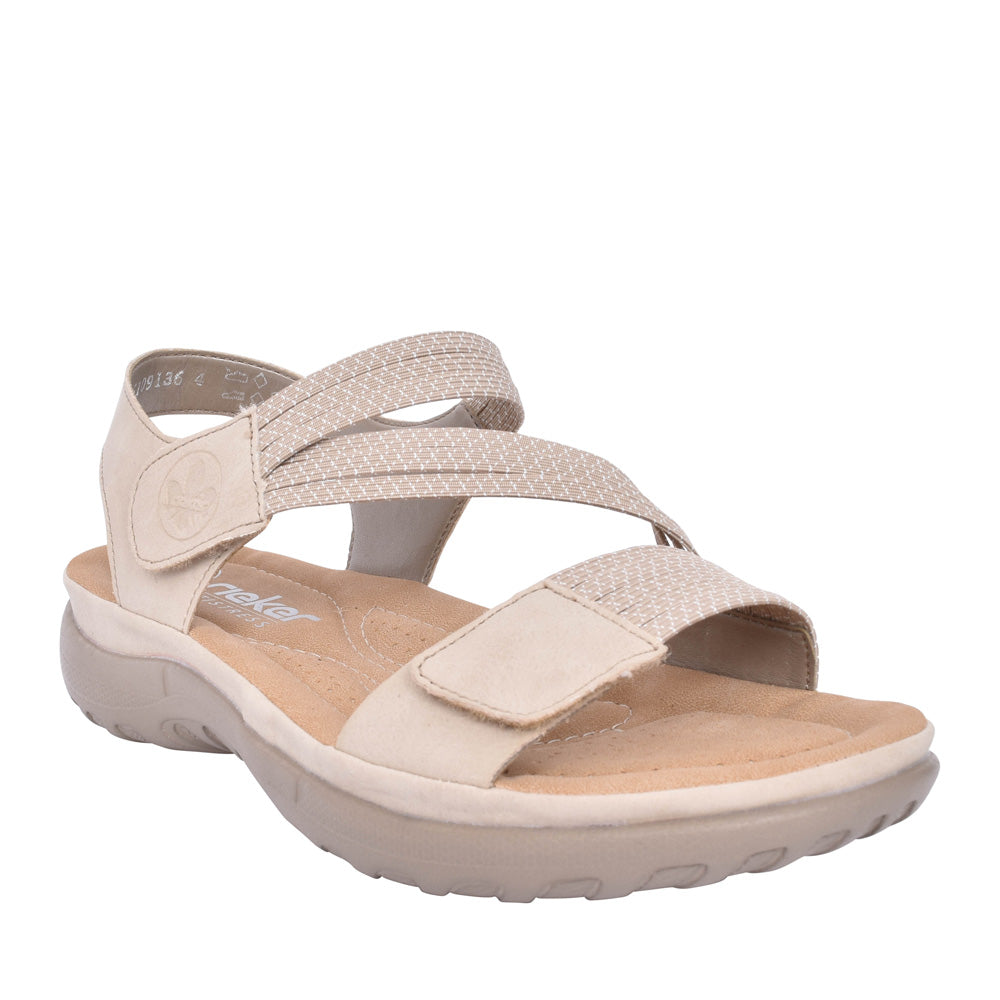 Ladies 64870 Velcro Sandal In Beige