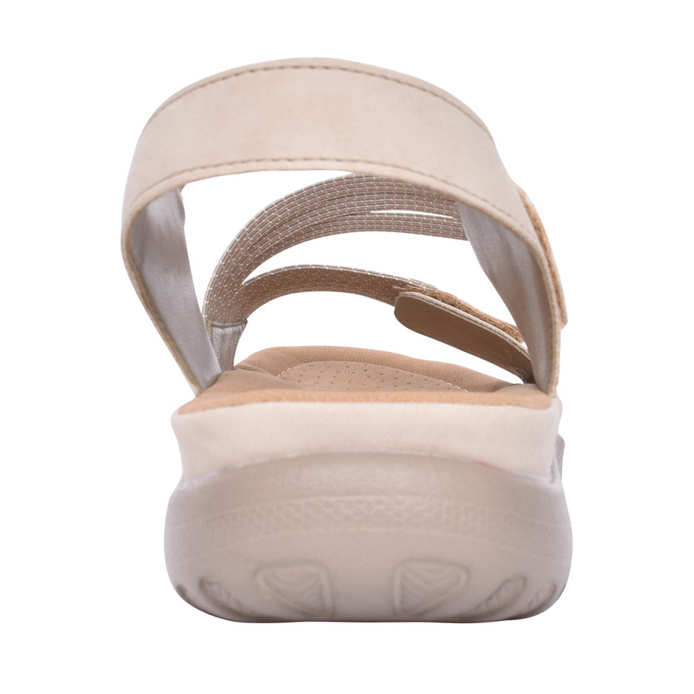 Ladies 64870 Velcro Sandal In Beige