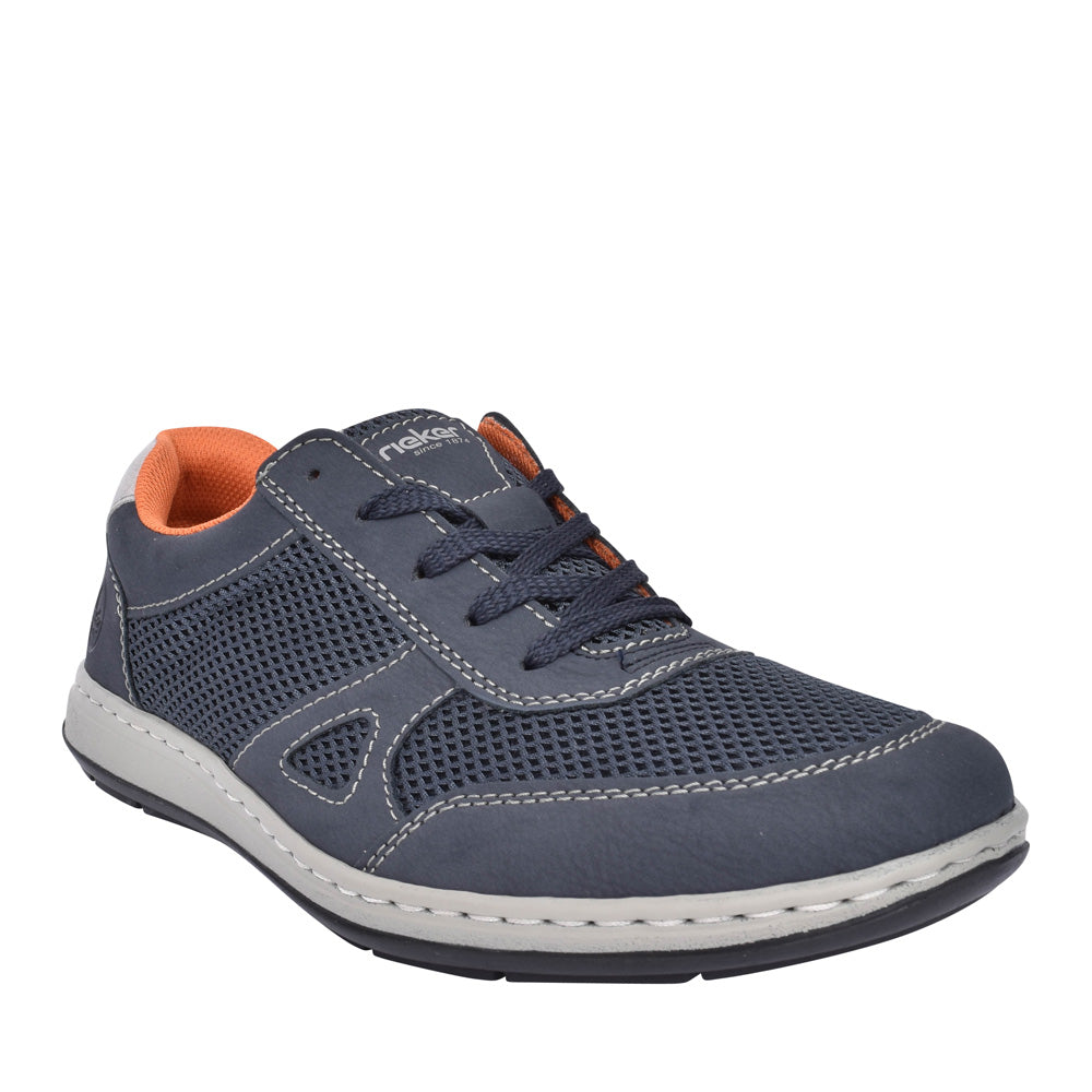 Mens 17302 Laced Trainer In Navy