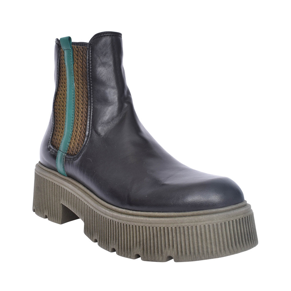 Ladies P72236 Ankle Boot In Black Multi
