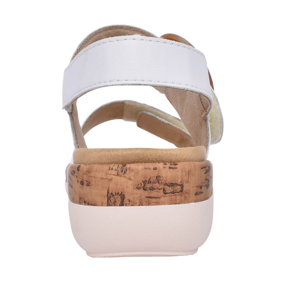 Ladies R6853 Velcro Sandal In White
