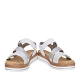 Ladies D0q55 Velcro Sandal In Silver