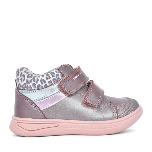 Girls 033875 Double Velcro Boot In Rose