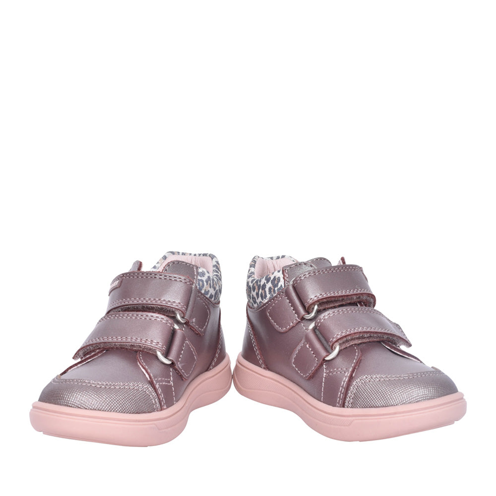 Girls 033875 Double Velcro Boot In Rose