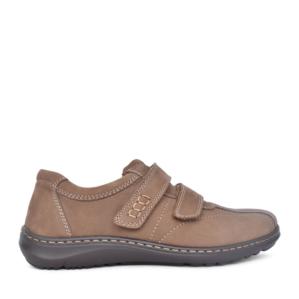 Mens Herwig 478301 H-fit Velcro Shoe In Taupe