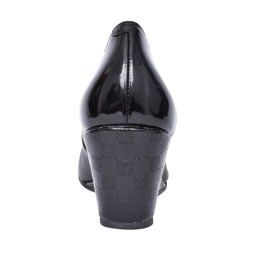 Ladies 5899 G-fit Wedge Court Shoe In Black