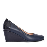 Ladies 5899 G-fit Wedge Court Shoe In Navy