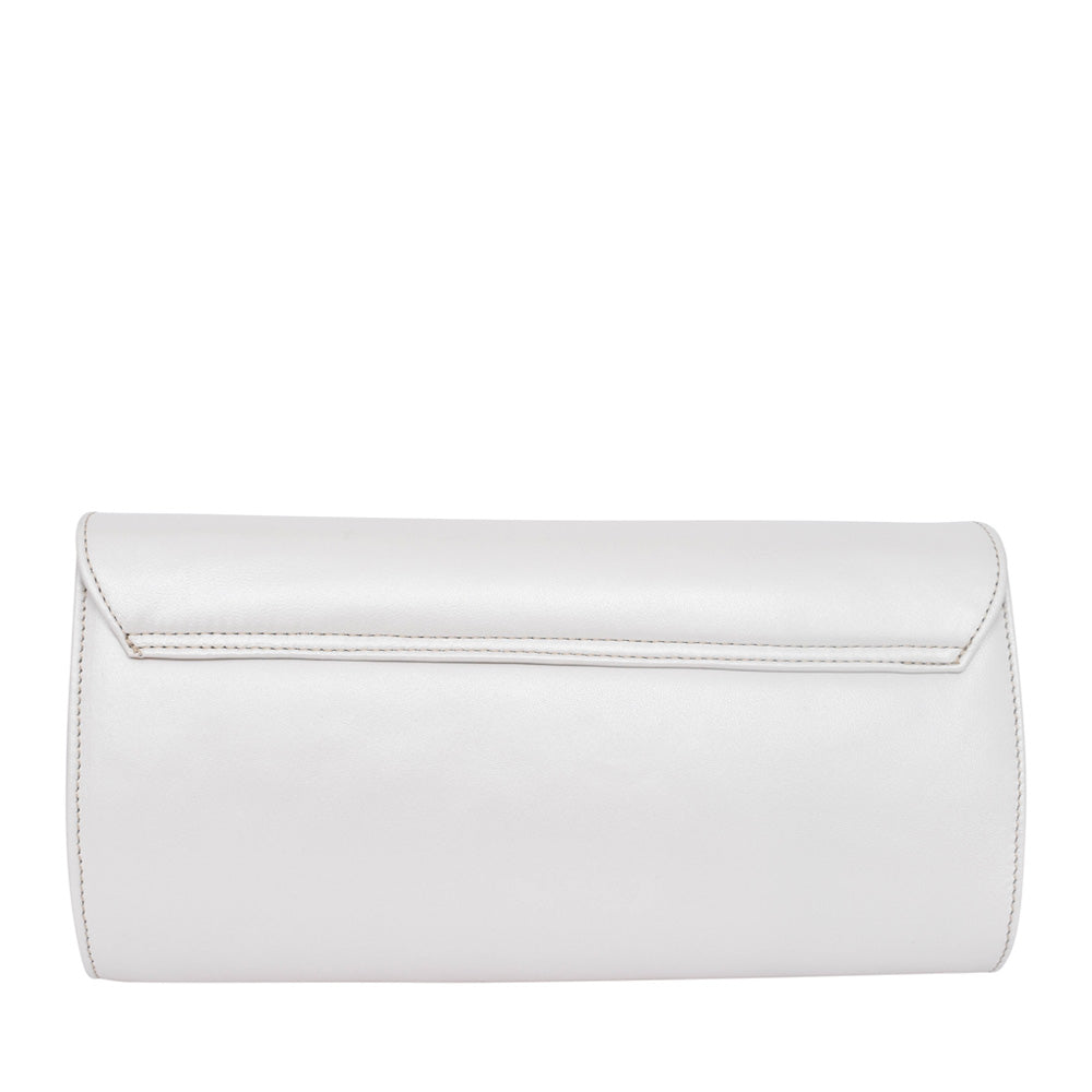 Ladies 310 Envelope Clutch Bag In White