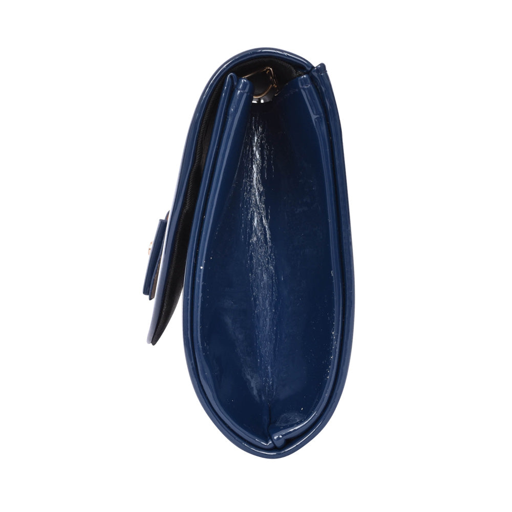 Ladies Fitzwilton Clutch Bag In Navy Patent